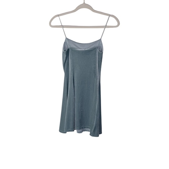 Urban Outfitters Peaches Sky Velvet Mini Dress Blue Size XS NWT - Picture 5 of 7